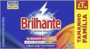 Brilhante Limpeza Total - Sabão Em Pó 2 2Kg