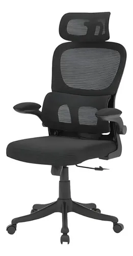Cadeira Escritório Ergonômica B500 Luvinco Cor Preto Com Suporte Lombar Estofado Mesh