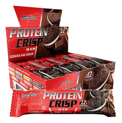 Protein Crisp Bar Cookies and Cream 12 und Integralmédica