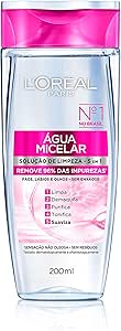 Água Micelar 5 Em 1 200ml, L'Oréal Paris, 200ml, Demaquila, Limpa, Purifica, Suaviza, Elimina Impurezas e Reequilibra a Pele