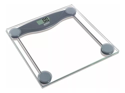 Balança digital Glass 10 em vidro temperado com suporte até 180 kg transparente G-Tech