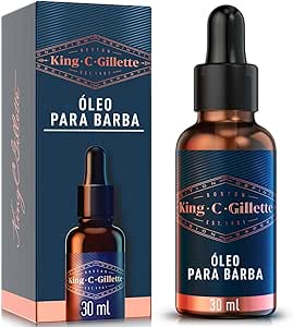 KING C. GILLETTE, Óleo para Barba 30ml, Produtos para barba, Hidratação e maciez para sua barba, cuidado da barba de homens