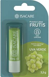 Protetor Labial Frutis, Uva Verde, Isacare, FPS15, 3,5g