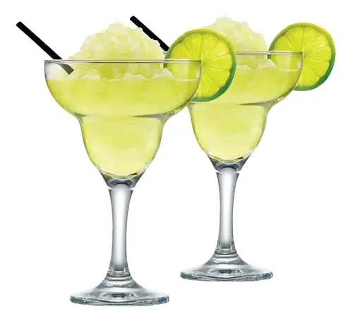 Taça Margarita Vidro Jogo Kit Conjunto 2 Peças Cor Transparente