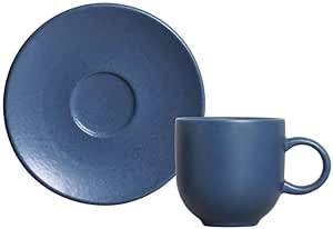 Conjunto C/ 6 Xícaras De Café C/ Pires Coup Stoneware Boreal 97 ml