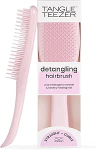 Tangle Teezer - Escova de cabelo desembaraçadora The Wet Detangler Millenial Pink para todos os tipos de cabelo, molhados. Cor: Rosa claro