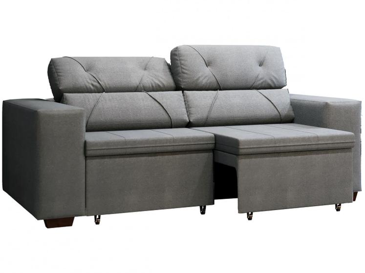 Sofá Retrátil Reclinável 3 Lugares Suede - Phormatta Evolution SMP