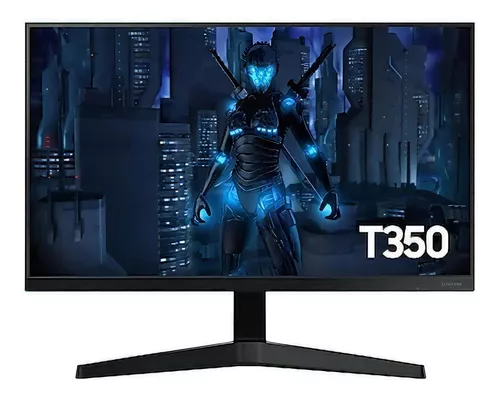Monitor Gamer Samsung 24" FHD 75Hz HDMI VGA Freesync Preto Série T350 127/220V