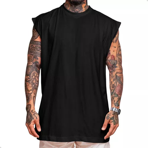 Regata Oversized Masculino Tamanho Grande Básica Lisa