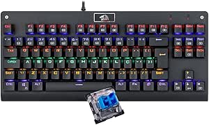 Teclado Mecânico Redragon Dark Avenger Preto Iluminação Rainbow Switch Marrom K568R