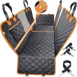 Capa Protetora de Banco Luxo para Carro Pet – Impermeável, Resistente a Riscos e Manchas | Para Cães e Gatos | Com Alças, Guia, Zíper, Presilhas e Estojo