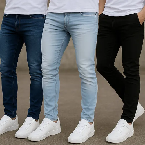 Kit 3 Calça Jeans Masculina Slim Confortavel Ajusta No Corpo