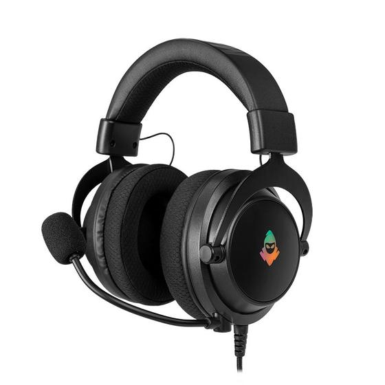Headset Gamer Mancer Aura, Rainbow, Drivers 50mm, Preto, MCR-AUR-RGB01