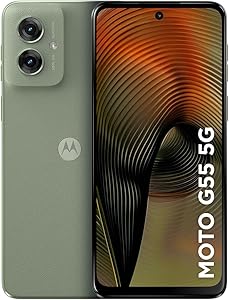 Smartphone Motorola Moto g55 5G - 256GB 16GB (8GB RAM+8GB Ram Boost) e Camera 50MP com AI NFC Tela 6.5" com Superbrilho- Verde Vegan Leather