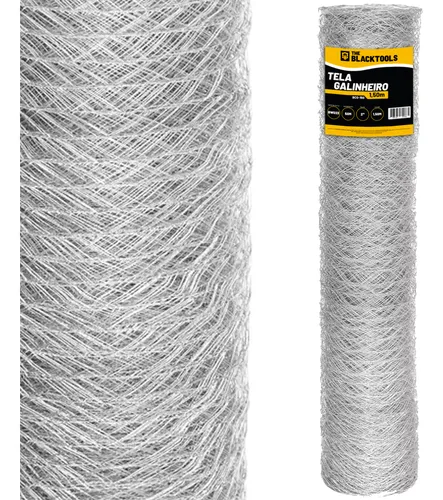 Tela Galinheiro Galvanizada Proteção Cercado 1,50x50 metros