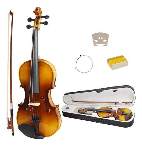 Violino 4/4 Konig Natural Completo Arco Estojo Breu