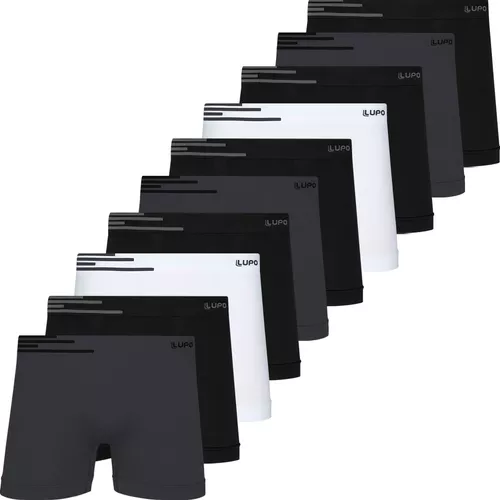 Kit 10 Cuecas Boxer Lupo Original Box Masculino Microfibra